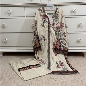 Ethnic fully embroidered 2 pcs outfit